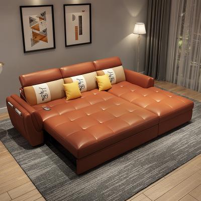 China Foldable Living Room Sofa Furniture With Storage Stool Sectionals Sofas Fabric Leather Corner Sleeper Sofa Bed for sale