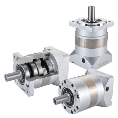 China CNC Center& 120mm High Torque Planetary Gearbox Router PLF PLE120 Tooth Sun Two Stage Straight Gearbox with Shaft Adapter for Servo Stepper Motor for sale