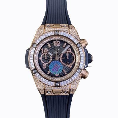 China Chronograph Hengbao Blow up tattoo series the highest version of ceramic shell color hollow personality punk automatic mechanical watch for sale