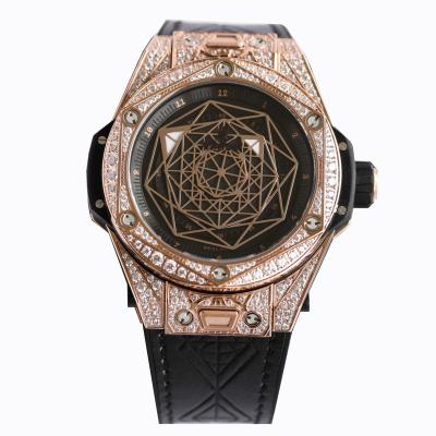 China Hollow Out Hengbao Blow up tattoo series full star full diamond highest version of color hollow personality punk automatic mechanical watch for sale