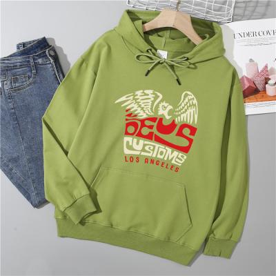 China Factory Hot Sales Men's Anti-Wrinkle Loose Screen Printing Pullover DEUS Hoodie for sale