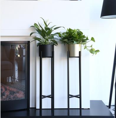 China Iron Casual Stand For Flower Pot Plant Outlet Bloempot IJzer Bloemenrek Metaal Simple Style Blumentopf for sale