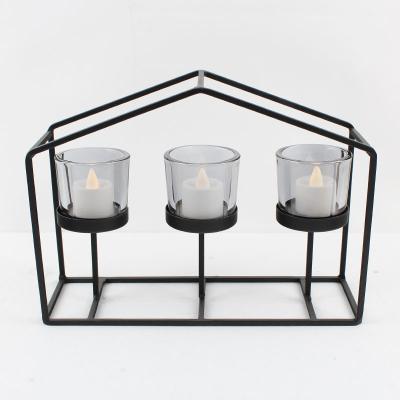 China Weddings Housewear and Home Furnishings European Style Metal Candle Jar Candle Holders for Dining Table for sale