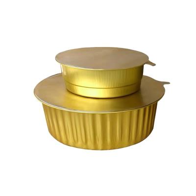 China Food Use In Aluminum Foil Container Sealing Machine Disposable Aluminum Tray With PP PET Lids Aluminum Foil Food Container for sale