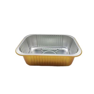 China Microwavable Grade Microwavable Take Away Trays Aluminum Foil Food Fast Food Kitchen Use Oven Dishes for sale