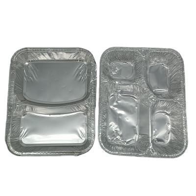 China 450/750/780/800ml Aluminum Food Containers Deli Compartment for sale