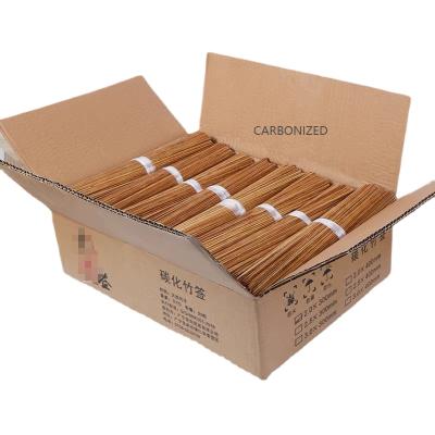 China Brown BBQ Tool Stick Easily Cleaned Hard Charred Straight Kebab Sticks OEM Lidi Satay Packaging Disposable Charred Skewers for sale