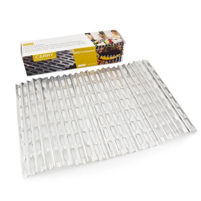 China Heat Resistance Disposable Aluminum Mesh Round Tray Bbq Baking Mat for sale