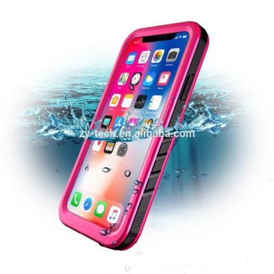 China For iPhone X/Xs Waterproof Case, Full-Body Protective Rugged Resistant Shell with Built-in Screen Protector for iPhone X/XS 5.8 150.4*77.7*12.3mm for sale