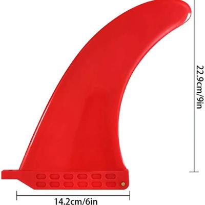 China 9 Inch Large Unisex Surfboard Red Tail Rudder Tail Fin PVC Surfboard Accessories for sale