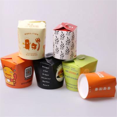 China Customized Printing Recyclable Recycle Disposable Biodegradable Food Grade Take Away Packaging Kebab Cardboard Kraft Paper Noodle Box for sale