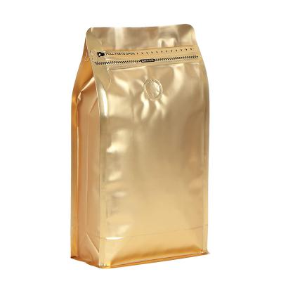 China Free Sample Recyclable Manufacturer Aluminum Foil Bag With Valve / Zipper Foil Sided Packaging For Coffee for sale