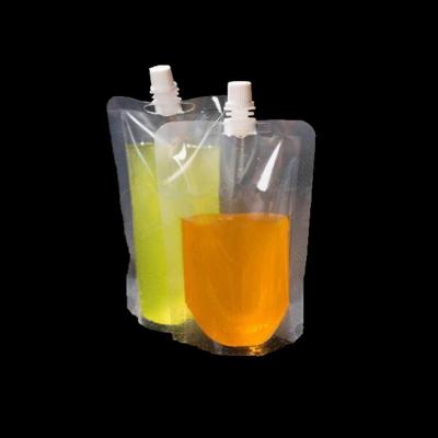 China Travel Recyclable Clear Squeeze Food Feeding Water Drinks Beverage Alcohol Liquid Pack Pouch Wine Cooler Bag With Spout for sale