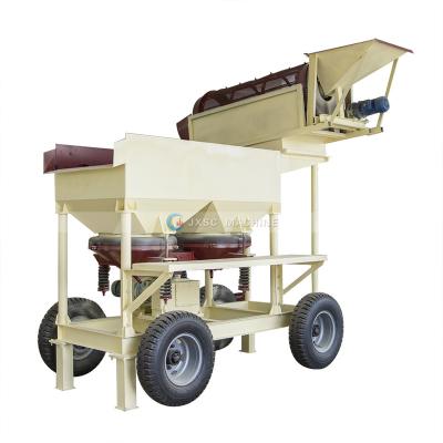 China Alluvial Gold Ore Cheap Price Alluvial Gold Processing Plant Equipment Mobile 10 Tons Per Hour Gold Washing Plant for sale