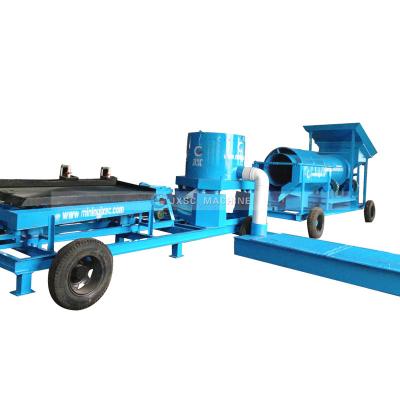 China energy & Mobile Trommel Gold Washing Machine Mining Clay Gold Ore Mining Processing Alluvial Plant for sale