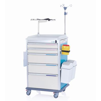 China W3716 ABS Hospital ABS Emergency Trolley Crash Cart for sale