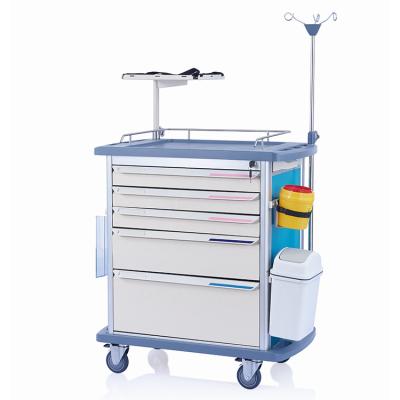 China W3950 ABS Hospital ABS Emergency Trolley Crash Cart for sale