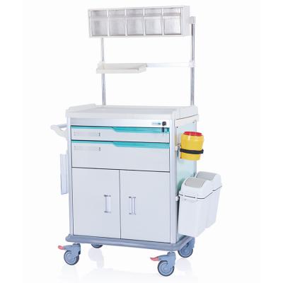 China High Quality ABS W3715 Modular Design Hospital Anesthesia Trolley for sale