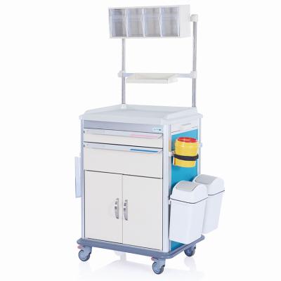 China High Quality ABS W3722 Modular Design Hospital Anesthesia Trolley for sale