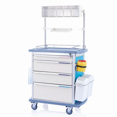 China High Quality ABS W3951 Modular Design Hospital Anesthesia Trolley for sale