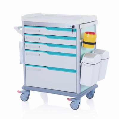 China High Quality ABS W3713 Modular Design Hospital Medical Treatment Trolley for sale