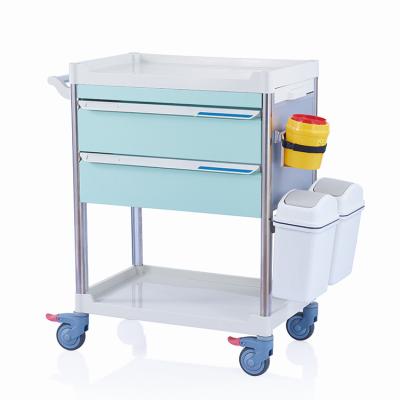 China ABS W3925 Hospital Crash Medical Trolley Medical Trolley For Hospital Furniture for sale