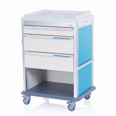 China W3727 ABS Hospital Furniture Medical Treatment Trolley Instrument Working Trolley for sale