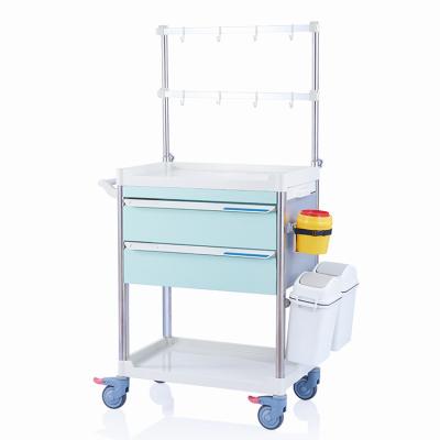 China High Quality ABS W3929 Modular Design Hospital Infusion Trolley for sale