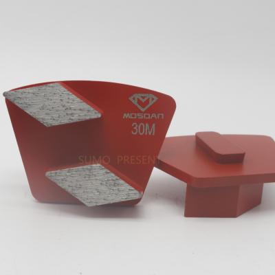 China Double Rhombus Trapezoid Segments  Redi Lock Diamond Grinding Shoes for Husqvarna en venta