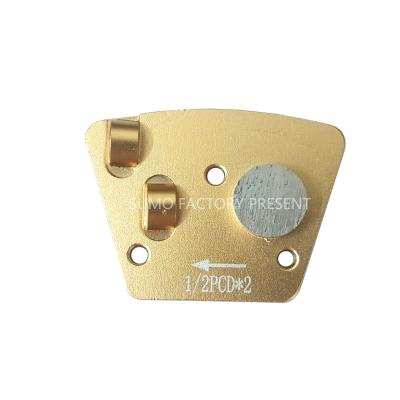 China CPS Trapezoid  1/2PCD Single Round  Magnetic Connection Diamond Grinding Shoes non-threaded Te koop