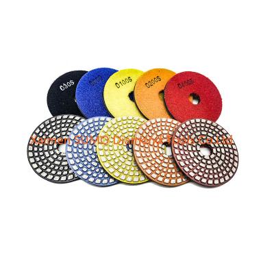 China 4 Inch Diamond Polishing Pads One Piece Sintering Concrete Polishing Pads for sale