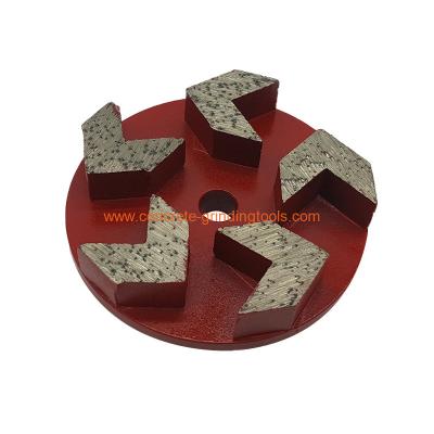 China Quick Change Concert Grinding Disc Arrow Segment Diamond Grinding Tools for sale