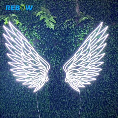 China Eco-Friendly Drop Shipping LED Illuminated Logo Acrylic Wing Love Wedding Custom Neon Signs Word Lights For Home Bar for sale