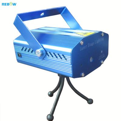 China Aluminum Rebow Mini Christmas Bar Disco LED Laser Light Projector Strobe Lighting for sale