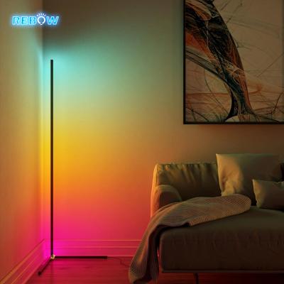 China Drop Shipping Modern Bedroom Color Changing Modern Floor Light RGB Min Stand Corner LED Floor Lamp for sale