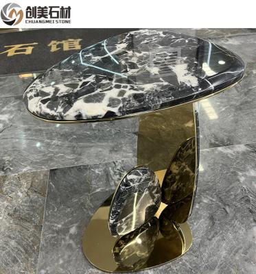 China High Quality Luxury Marble Stone Coffee Tables Sofa Side Table Small Furniture For Living Room for sale