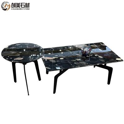 China Easy Assemble Table Top Granite Luxury Marble Optic Marble Table Set Marble Furniture For Villa Hotel Project for sale