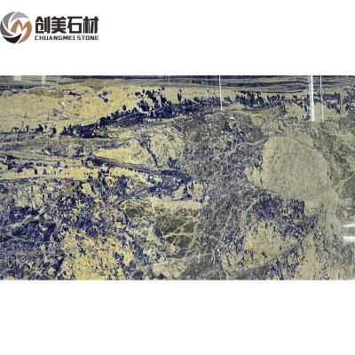 China Modern Natural Luxury Stone Backlit Bolivian Blue Marble Slab For Interior Decor for sale