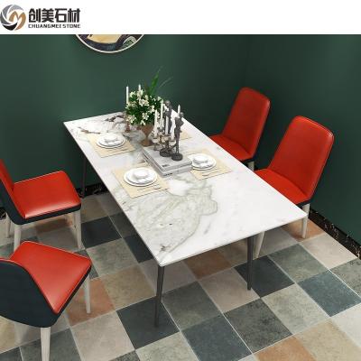 China Factory Price Modern Stone Picasso Modern Luxury White Marble Slab For Dining Table for sale