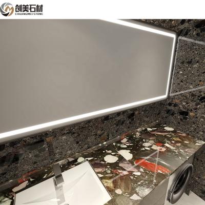 China Modern Wholesalers Black Marble Slab Prices Interior Decoration For Vanity Table for sale