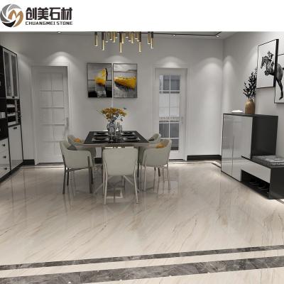 China Modern High Quality Polished Natural White Marble Palisandro Slab For Interior Flooring for sale