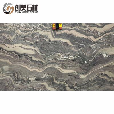 China Modern Exotic Brazilian Blue Silk Quartzite Stone Slab Marble For Interior Wall for sale