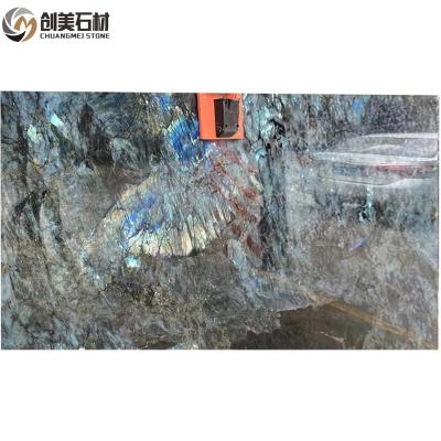 China Modern Luxury Elegant Blue Jade Labradorite Granite Slab For Countertops for sale