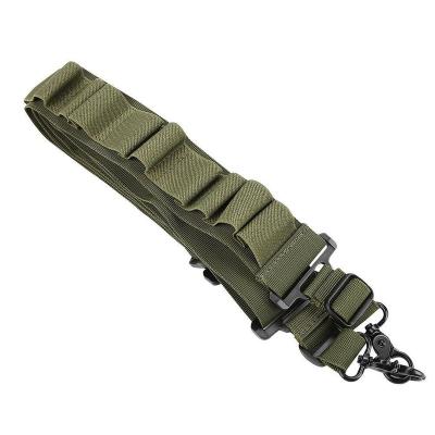 China Polyester / Nylon 2 Point Rifle Shooting Military Hunting Gun Launch 15 Shell 12GA Ammo Holder Tactical Bandolier for sale