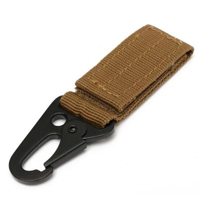 China Polyester Molle Belt Key Hook Webbing Buckle Strap Carabiner Hanging Clip/Nylon Military Tactical Equipment Key Clip for sale