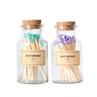 China New 40ml Luxury Custom Colored Match Sticks In Jar Glass Bottle Matches In Matches for sale