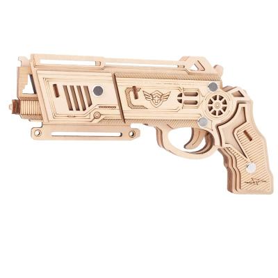 China DIY TOY Discount Price Rubber Band 3D Diy Gun Jigsaw Puzzle Manual Panel Toy For Adults for sale