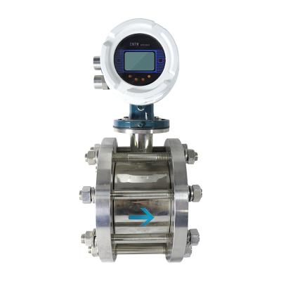 China Flujometro Para Sanitary Electromagnetic Flow Meter Food Grade Flow Probe Tri Flange Water Flow Meter Outdoor Milk Water Leche for sale