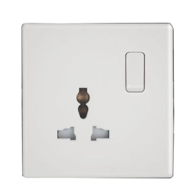 China British Standard Open Three Outlet Socket With One Hole Wall Switch Socket Panel Universal Socket ZD-002 for sale