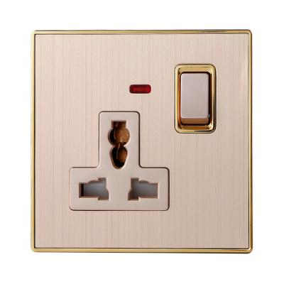 China Wholesale Multifunctional Golden Wall Switch With Socket ZY-011 for sale